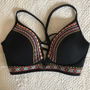 Brightly Embroidered Bikini Top
